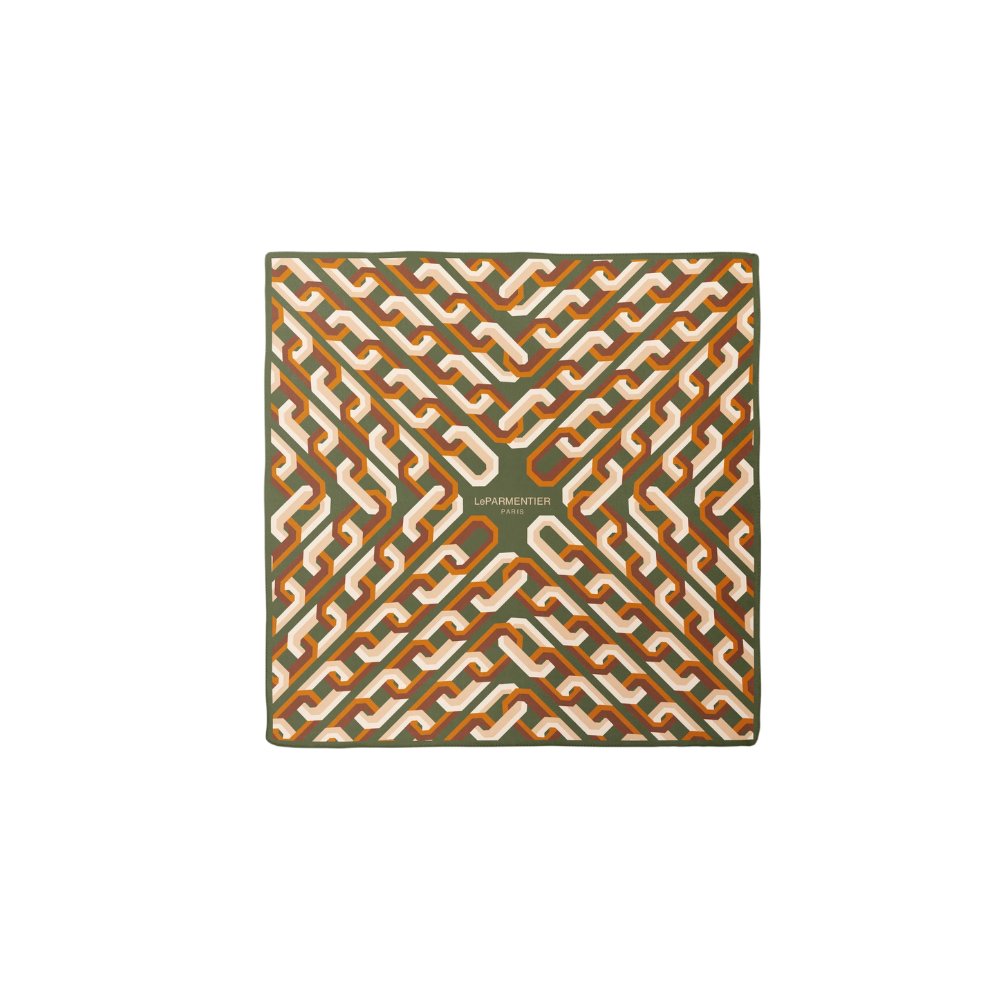 Chain Motif Bandana Silk Scarf