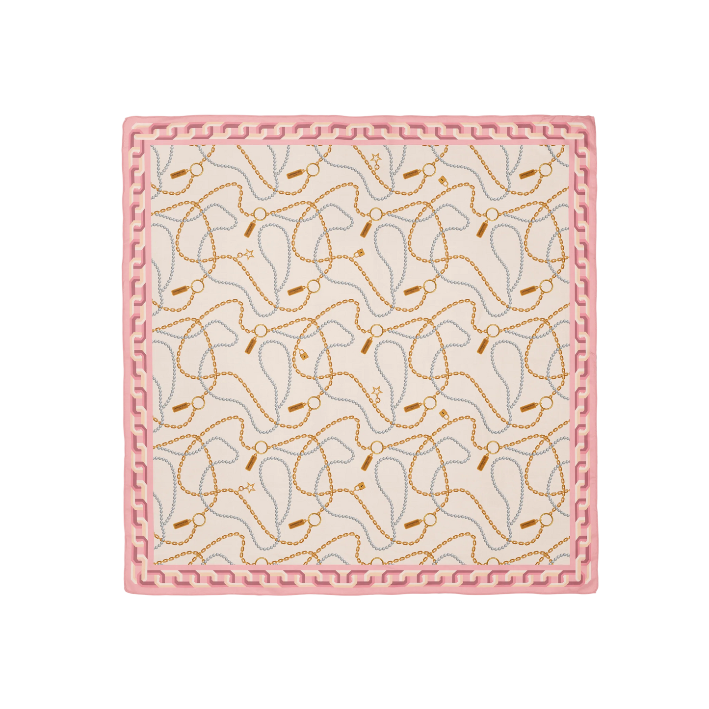 Heritage Chain and Pearls Silk Square Scarf