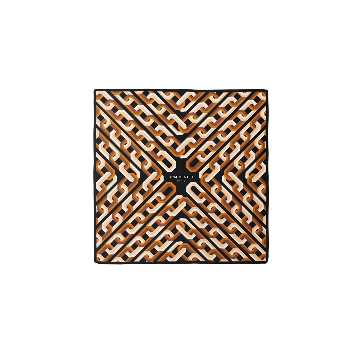 Chain Motif Bandana Silk Scarf