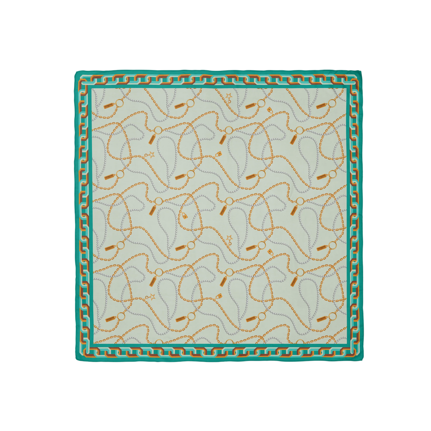 Heritage Chain and Pearls Silk Square Scarf