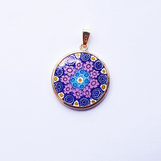 Millefiori 23mm Murrina Pendant