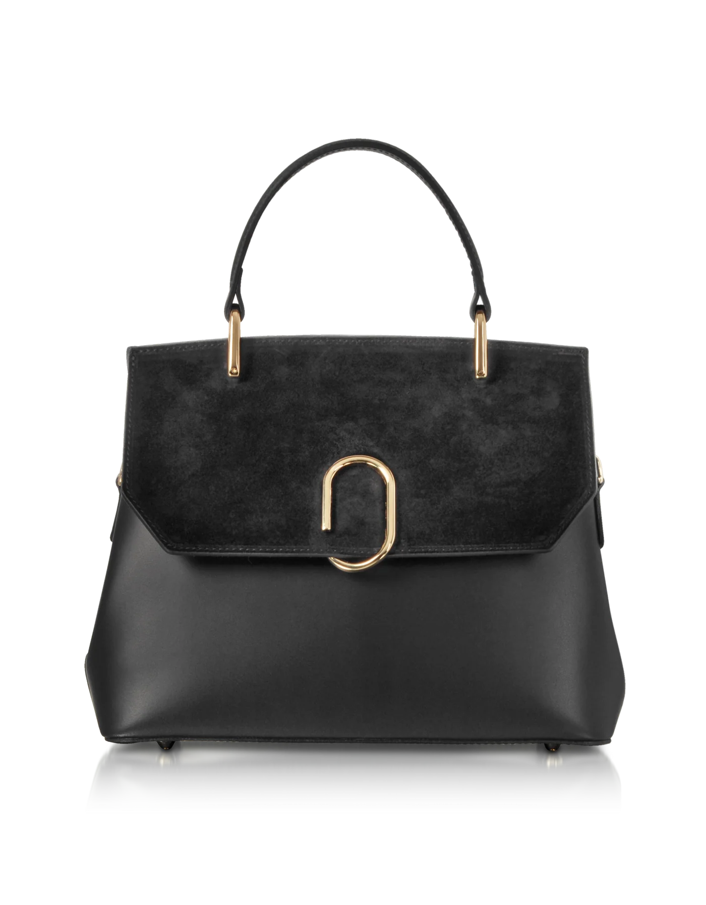 Thais Suede and Leather Satchel Bag