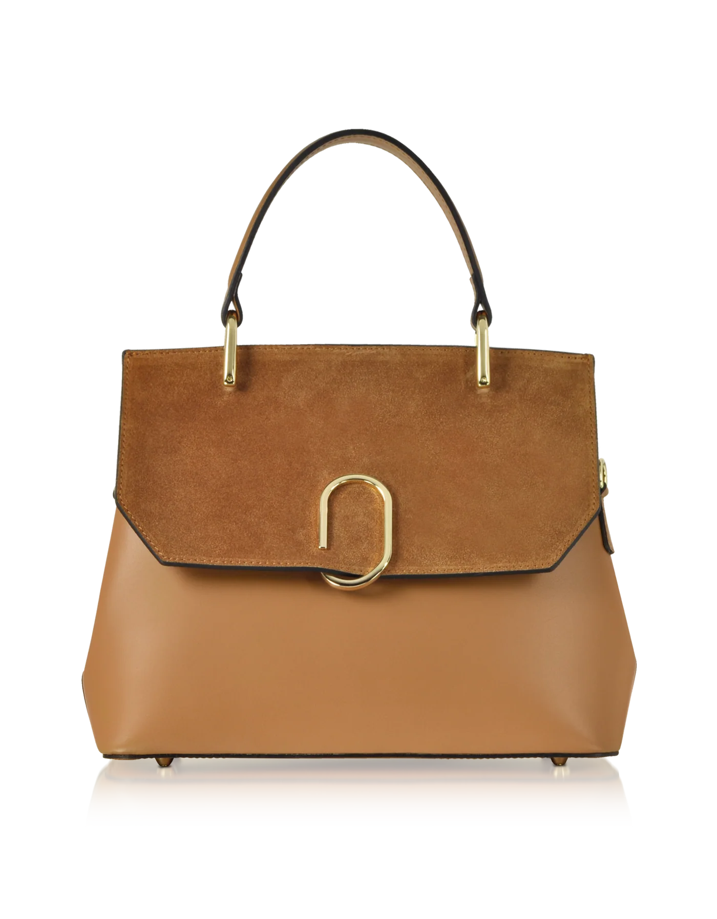Thais Suede and Leather Satchel Bag