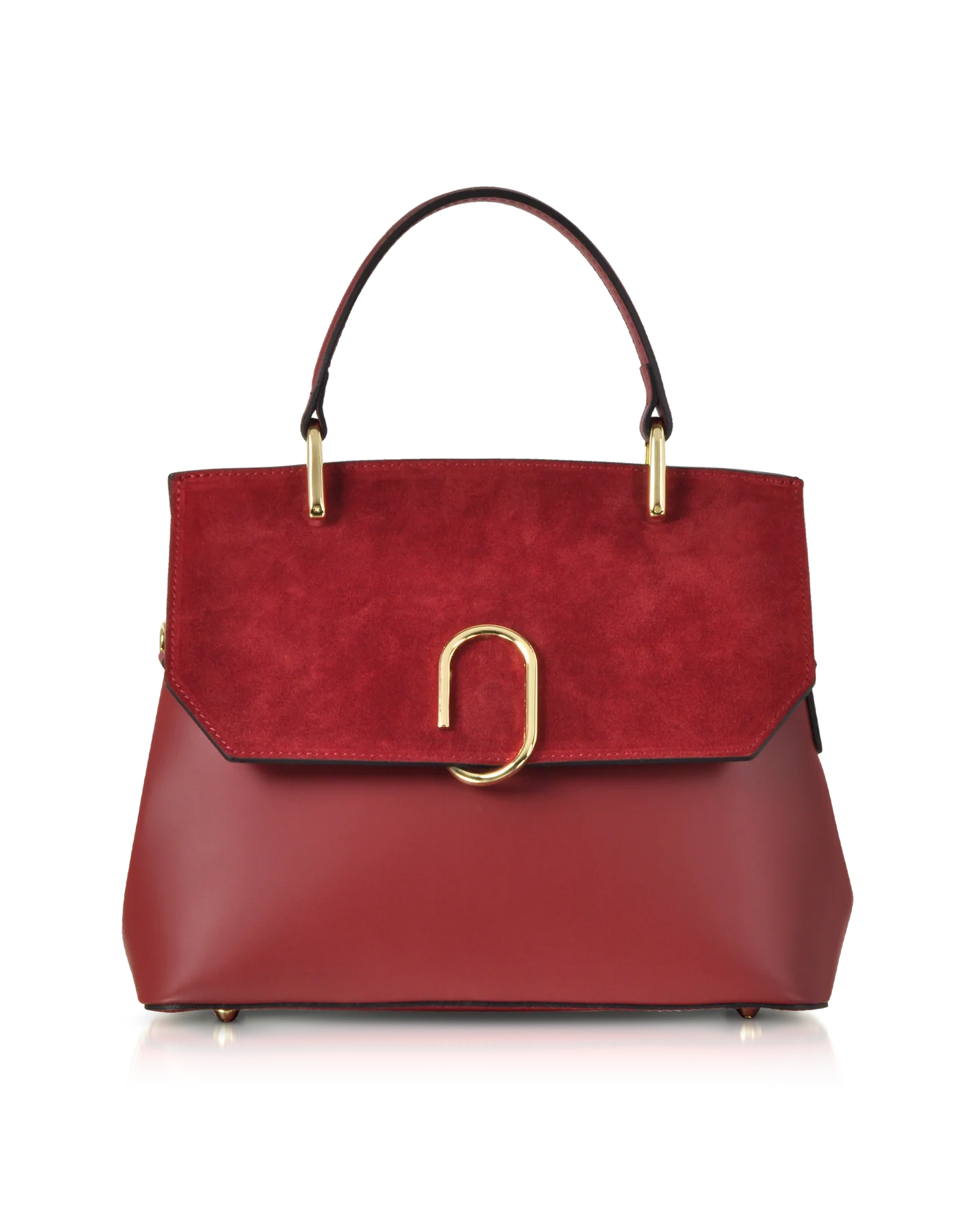 Thais Suede and Leather Satchel Bag