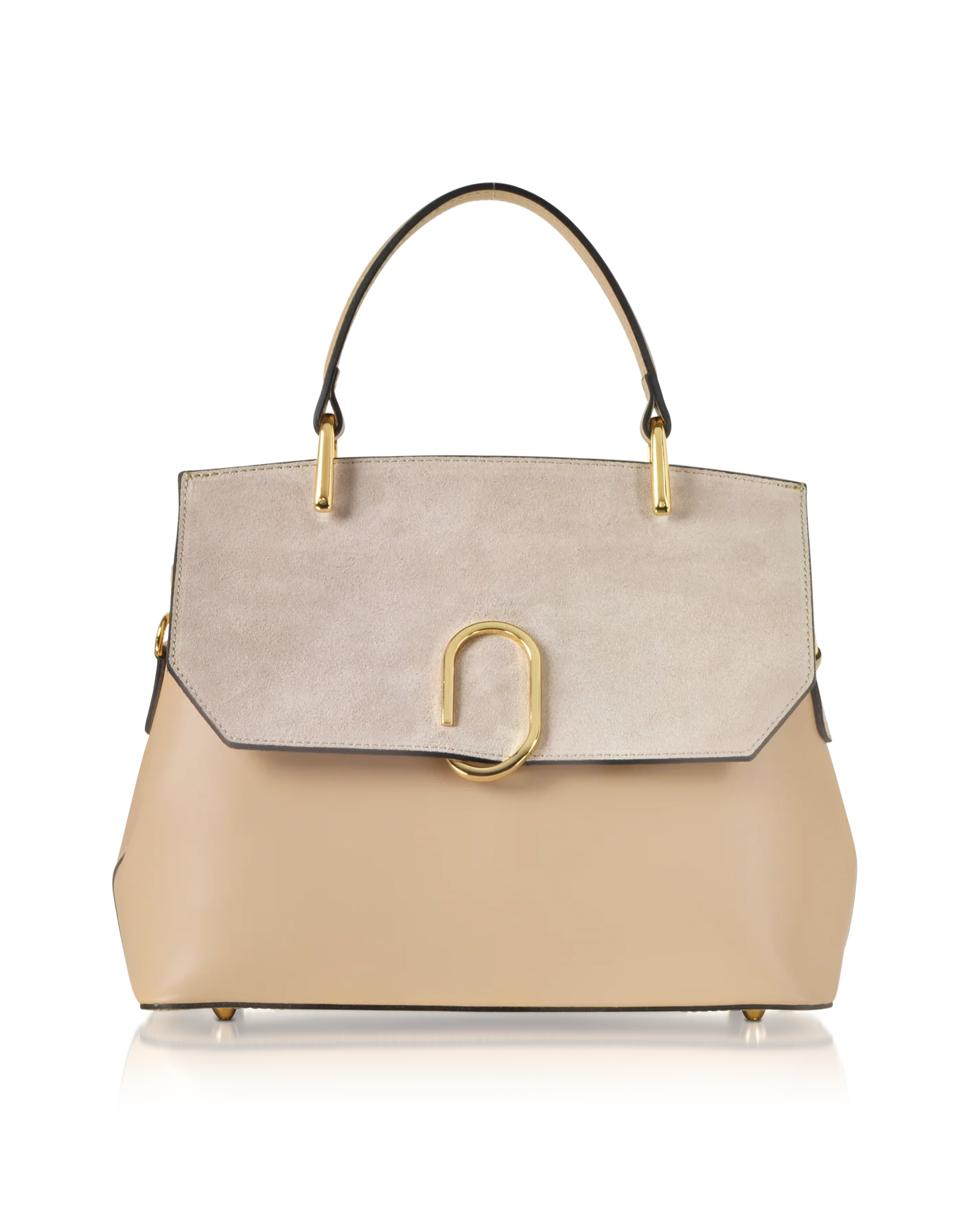 Thais Suede and Leather Satchel Bag