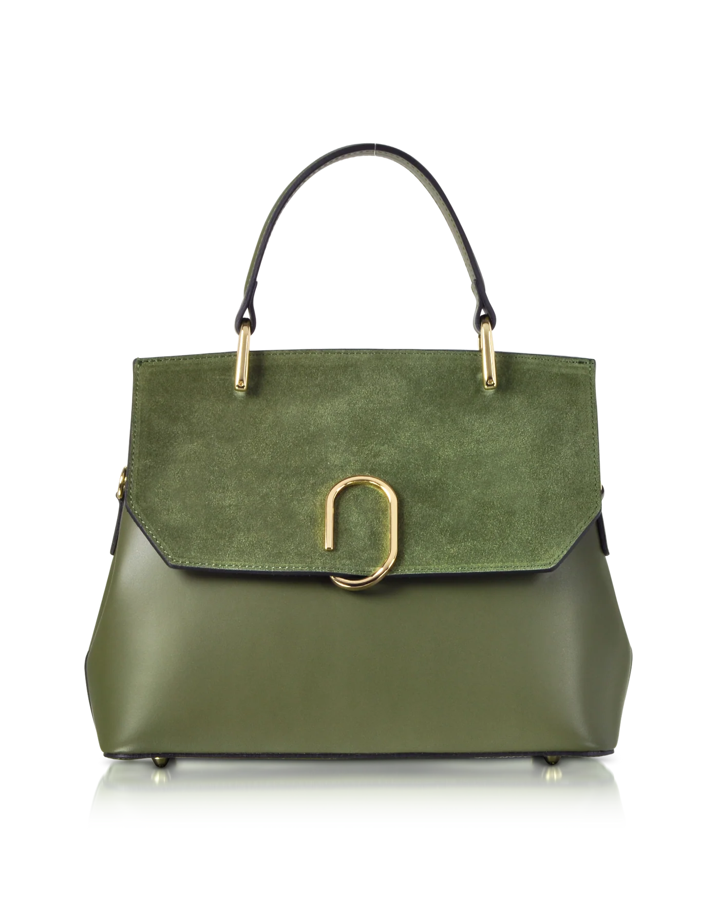Thais Suede and Leather Satchel Bag